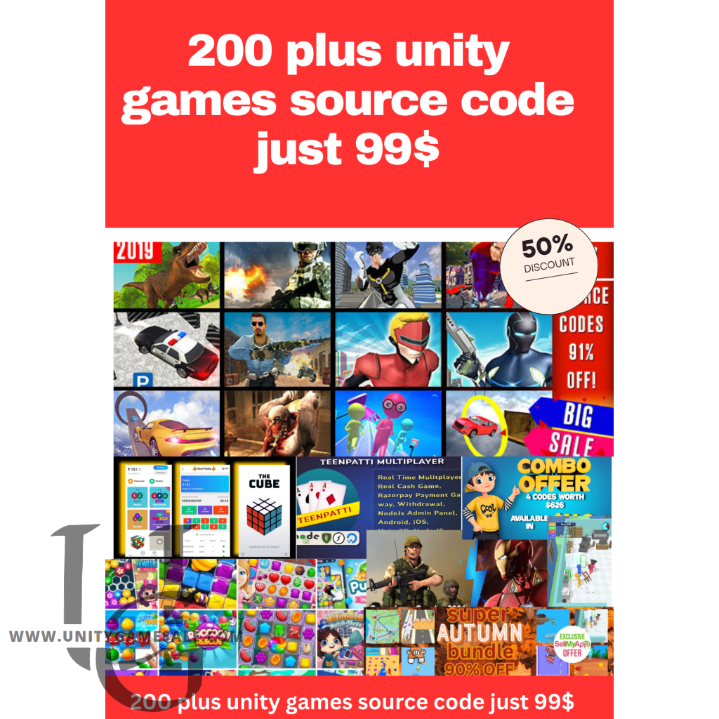 200 plus unity games source code with real money just 99$